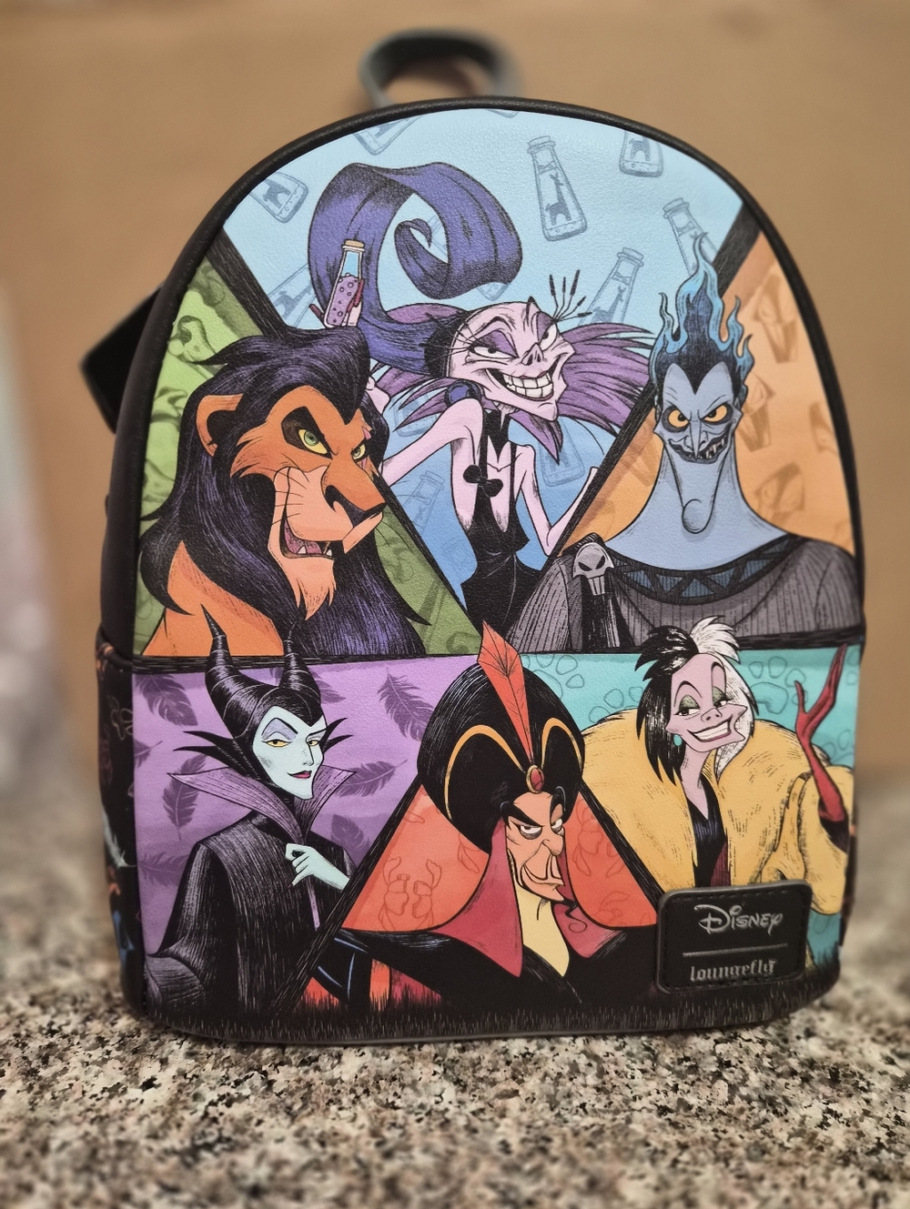 Loungefly Multicolor Disney Villains Panel Mini Backpack